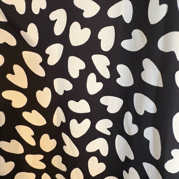 Ann Taylor Black and White Heart Print Dress size small - Picture 3 of 3